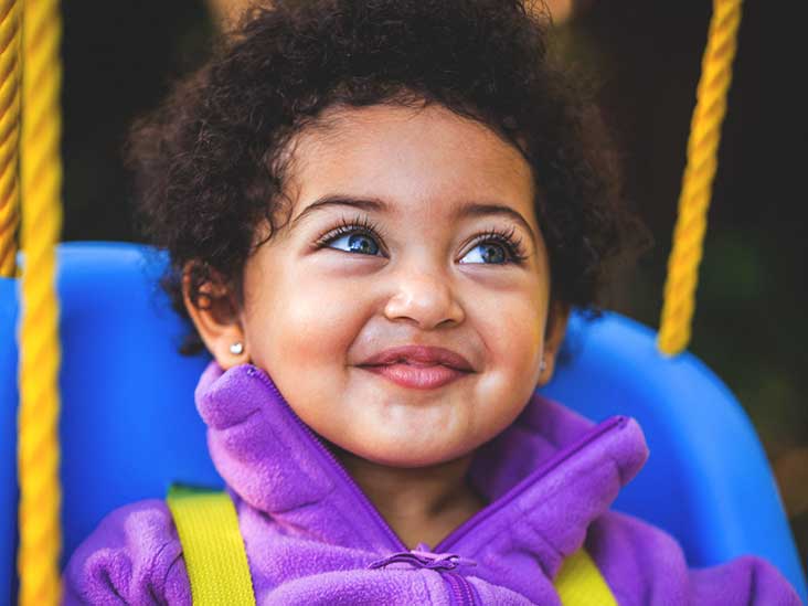 mixed baby girl with green eyes