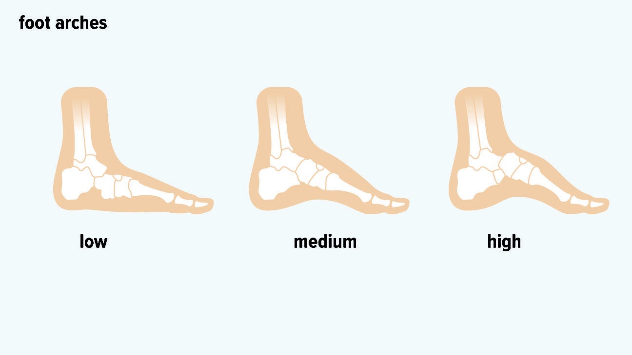 flat feet and curved feet