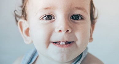 baby with one tooth