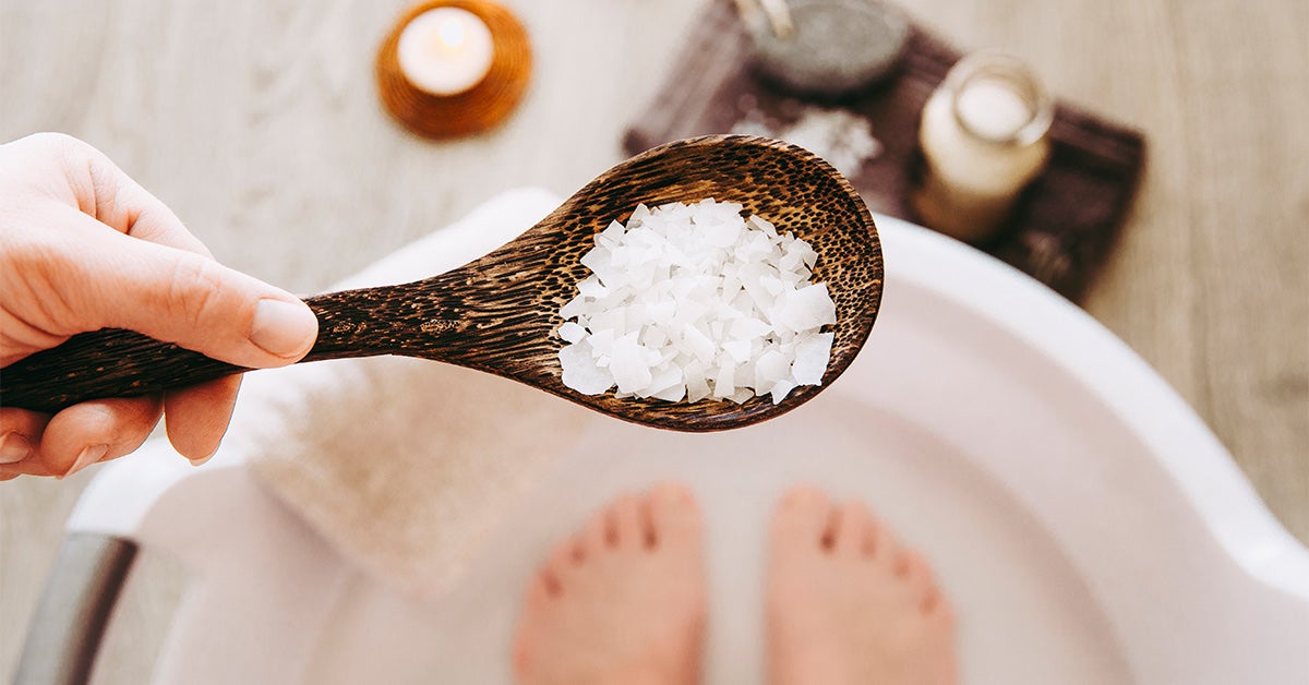 rock salt foot soak