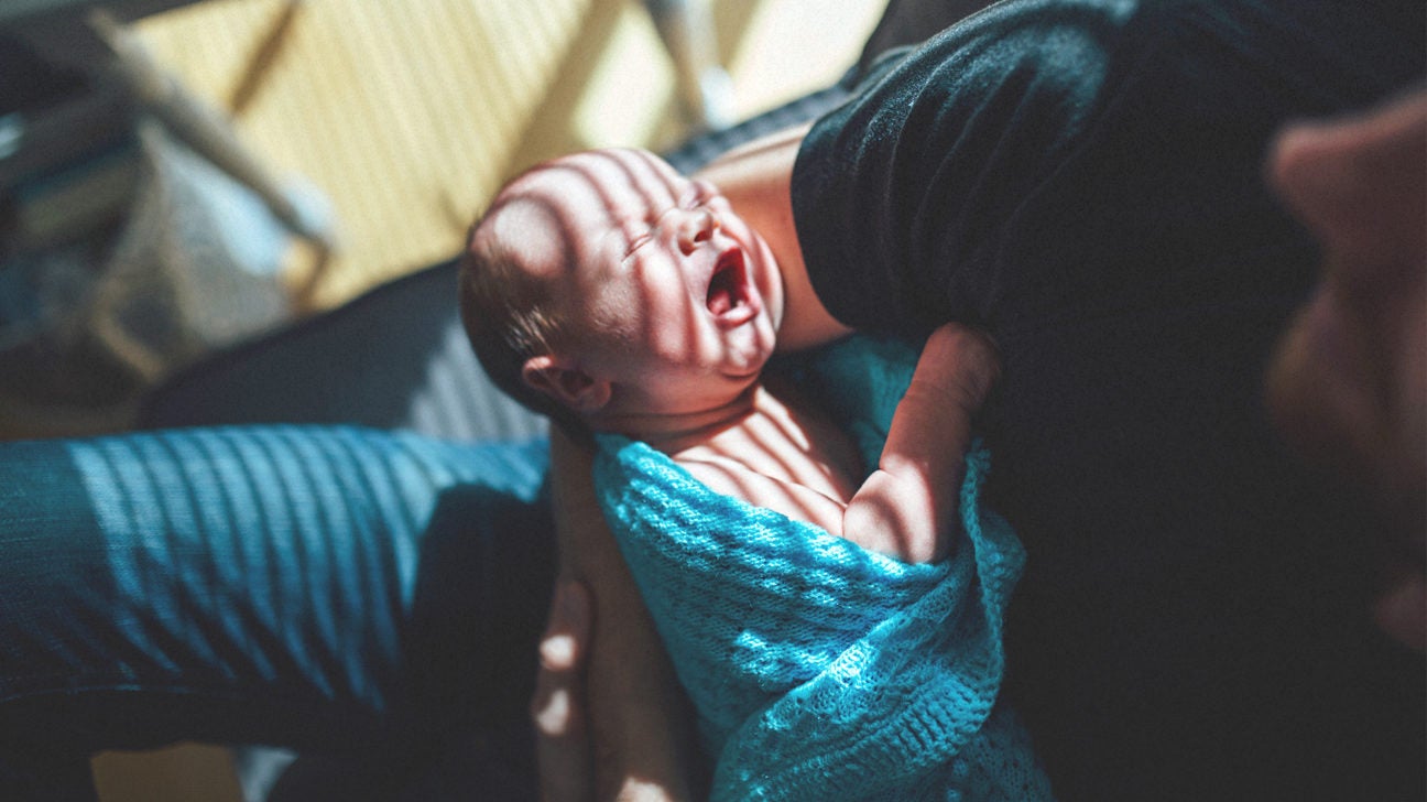 Babies crying store in the evening