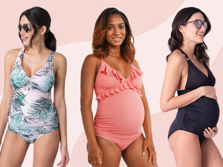Women Maternity Tankini Bikini Solid Swimsuit Beach Pregnancy Swimwear Bodysuit