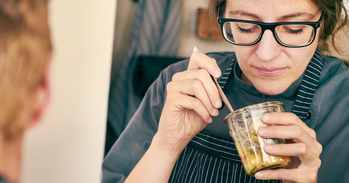 Chef eating food from glass jar 1200x628 facebook