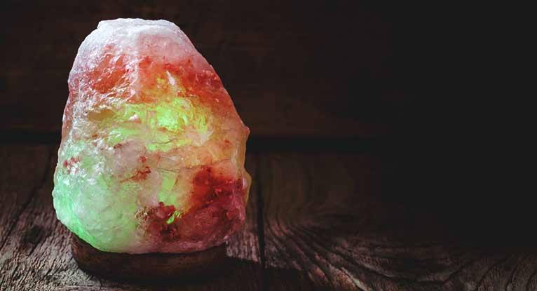 Himalayan USB Basket Salt Lamp Crystal Rock Chunks Healing Ionizing Salt Lamps