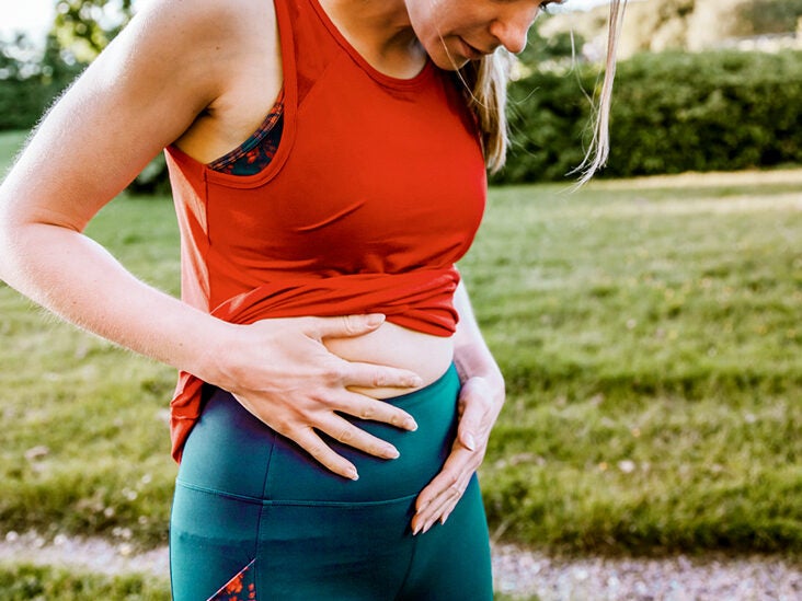 pain on right side of belly button no appendix