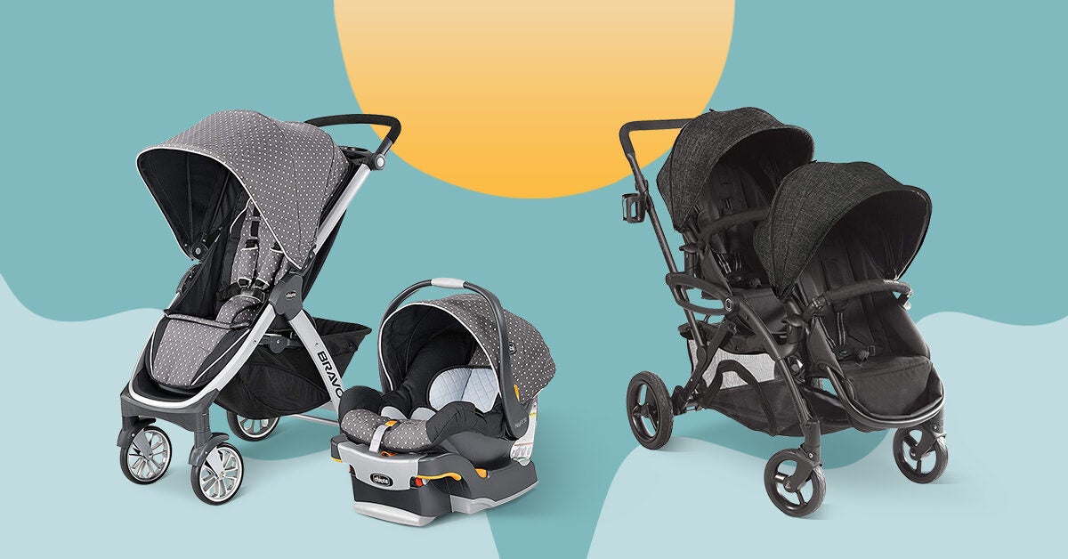 gray car seat stroller combo