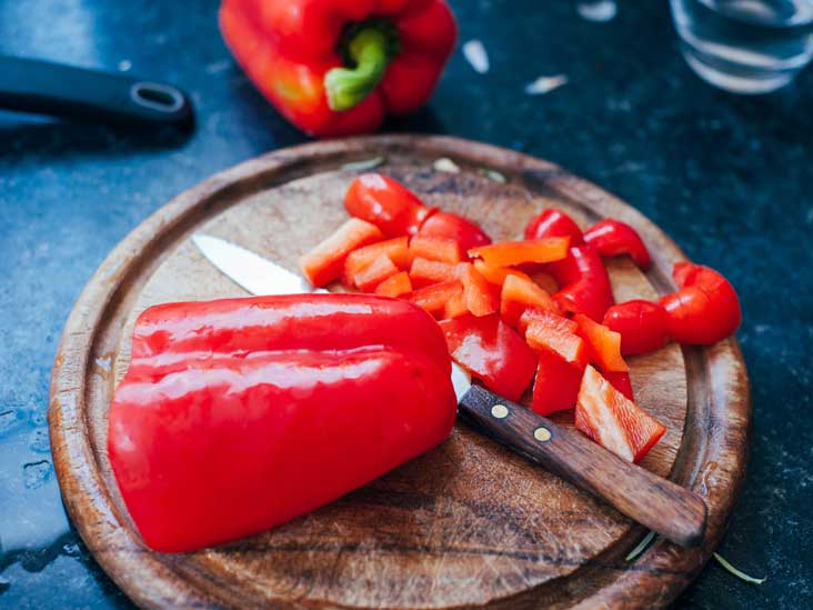 carbs in red bell pepper