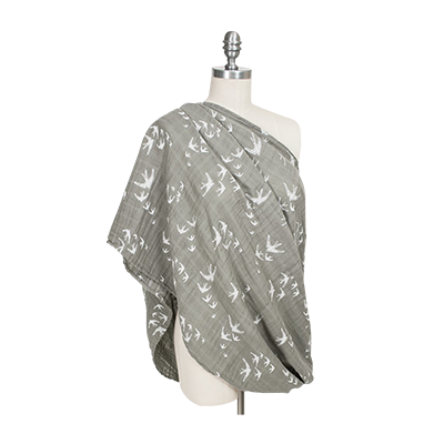 Nursing Covers for Breastfeeding,Super Soft Lightweight Breathable Muslin Organic Cotton Cover,Open Neckline Privacy Feeding for Mother Babies,Full Coverage and Adjustable Strap Autumn Leaves