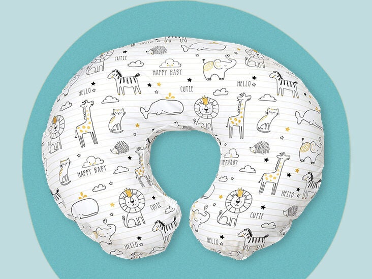 Portable for Travel Nursing Nursing Pillow for Boys & Girls with Washable Zippered Bamboo Pillow Covered Newborn Infant Feeding Cushion Breastfeeding Baby Support Pillow 