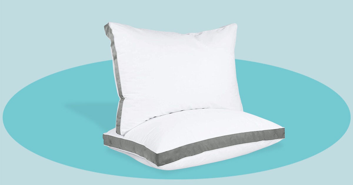 Won/'t Go Flat Pillow  Head Neck Sleep Support Foam Standard//Queen Set Of 2 White