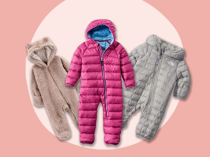 Verve Jelly Infant Baby Girls Boys Snowsuit Thermal Winter Coat Thick Zipper Windproof Hooded Footed Jumpsuit Outerwear with Gloves 