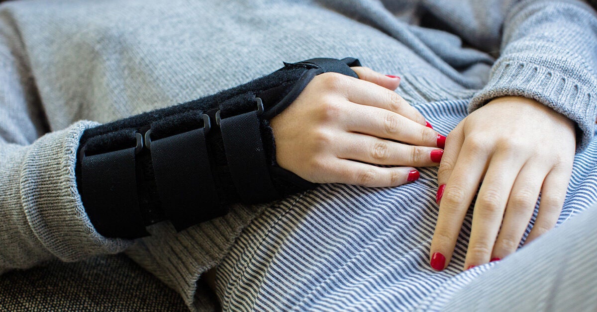 Breathable Wrist Support Fixed Brace Splint Carpal Tunnel Pain Sprain Black