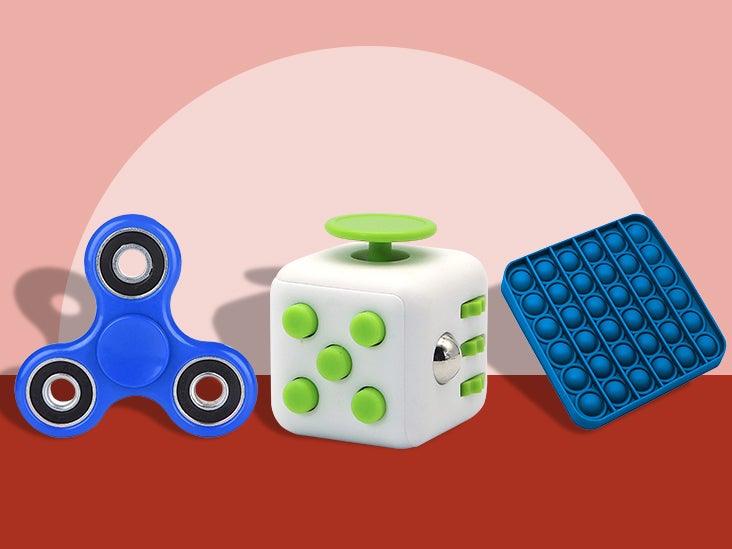 3 Fidget Cubes Stress Anxiety ADHD Autism FUN Toy Kids Adult  FREE Keychains LOT 