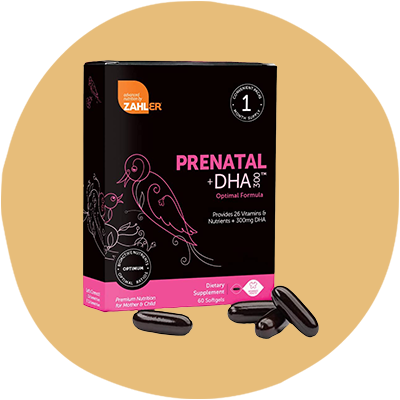 Box of Zahler Prenatal + 300 mg DHA
