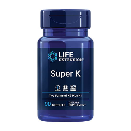 90-count bottle of Life Extension Super K softgels
