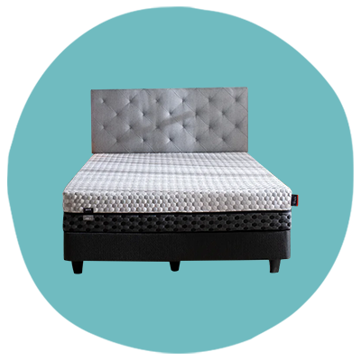 Front view of Layla Memory Foam Mattress on bed frame