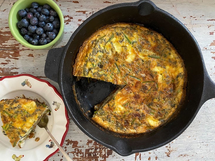 Herby Gruyère Frittata with Asparagus and Sweet Potatoes-image