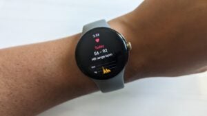 Google Pixel Watch health stats view