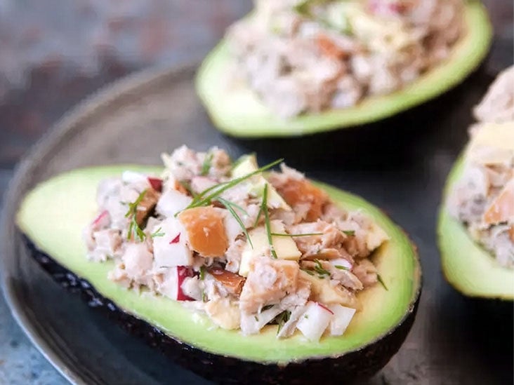 Quick Trout Salad Stuffed Avocado