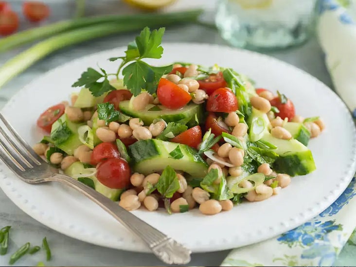 White Bean and Cucumber Salad with Ginger-Lemon Dressing