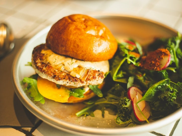 Jalapeno Cheddar Chicken Burger and Salad with Smoky Chipotle Dressing