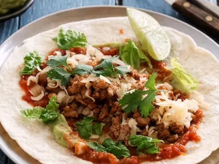 Soft Tacos With Salsa and Fresh Cilantro